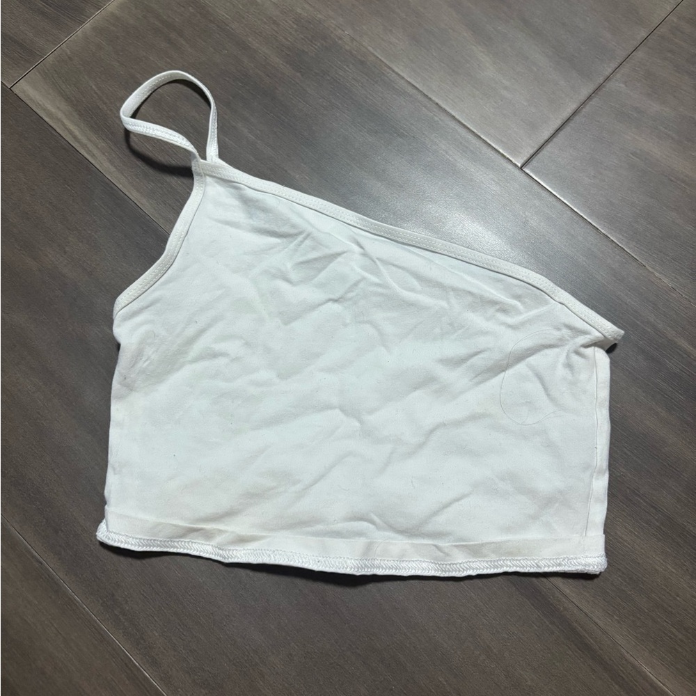TNA White One-Shoulder Top